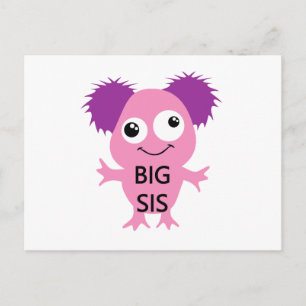 Pink Monster Big Sister Postkarte