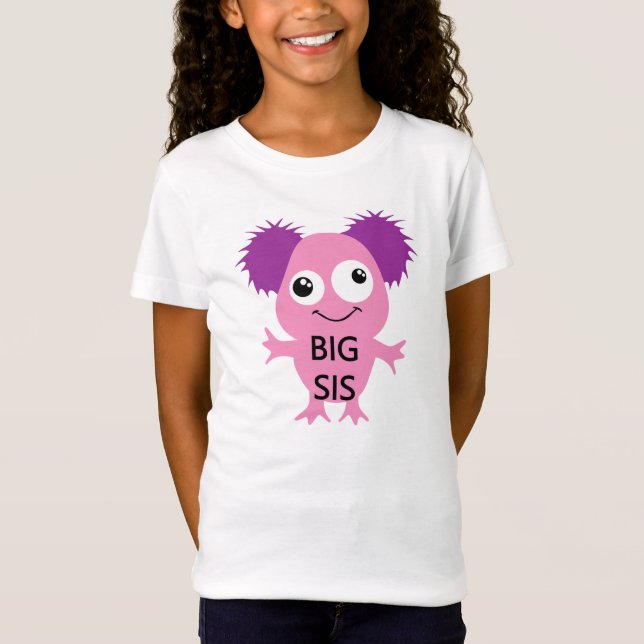 Pink Monster Big Sister T-Shirt (Vorderseite)