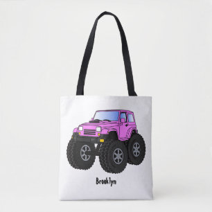 Pink Monster LKW Cartoon Illustration