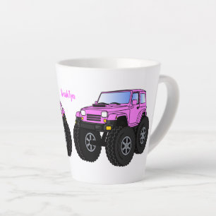 Pink Monster LKW Cartoon Illustration Milchtasse