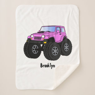 Pink Monster LKW Cartoon Illustration  Sherpadecke