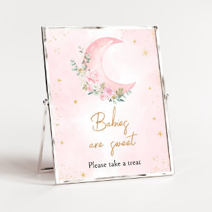 Pink Moon and Stars Baby Dusche Babys sind süß Poster