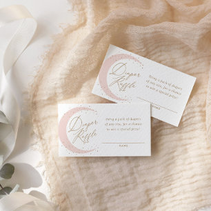 Pink Moon Baby Duschkabine Windelwanne Raffle Tick Begleitkarte