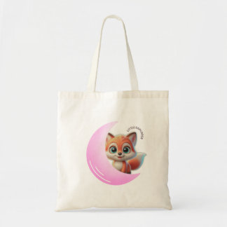 Pink Moon Fox Tote Bag Tragetasche