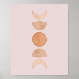 Pink Moon Phantomphasen Wall Art| Blush & Gold Poster