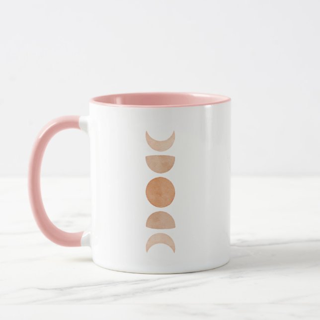 Pink Moon Phasing Kaffeepause Tasse (Links)