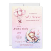 Pink Moon Sweet Sleepy Baby Bear Thema