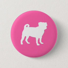 Pink Mops Hunde Thema Party Feier Button