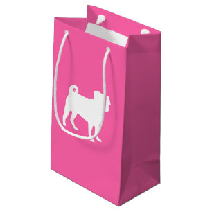 Pink Mops Hunde Thema Party Feier Kleine Geschenktüte