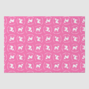 Pink Mops Hunde Thema Party Feier Seidenpapier