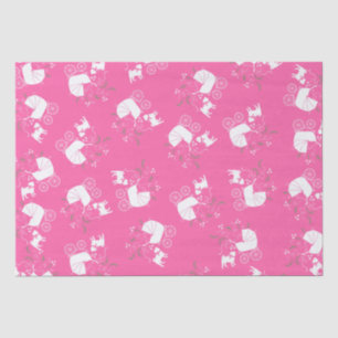 Pink Mops Hunde Thema Party Feier Seidenpapier