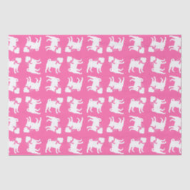 Pink Mops Hunde Thema Party Feier Seidenpapier