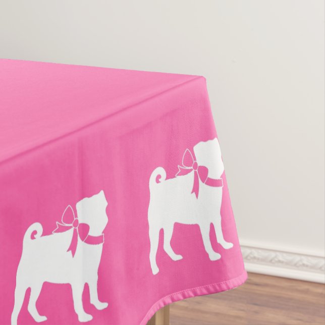 Pink Mops Hunde Thema Party Feier Tischdecke (Beispiel)