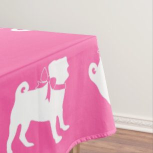 Pink Mops Hunde Thema Party Feier Tischdecke