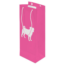 Pink Mops Silhouette Puppy Baby Dusche Geschenktüte Für Weinflaschen
