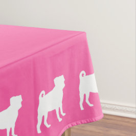 Pink Mops Silhouette Puppy Baby Dusche Tischdecke
