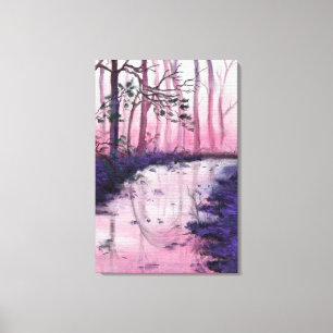 Pink Morning Canvas Print - Malerei Art Leinwanddruck