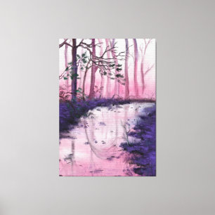 Pink Morning Canvas Print - Malerei Art Leinwanddruck