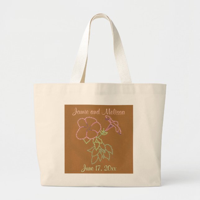 Pink Morning Glories, Hochzeitsslips, Tragetaschen (Vorne)