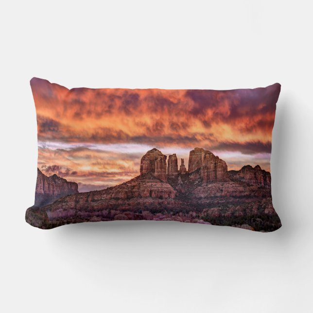 Pink Morning Glory Lendenkissen (Vorderseite)