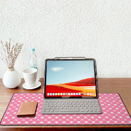 Pink Moroccan Pattern Desk Mat Schreibtischunterlage