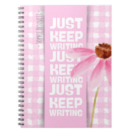 Pink Motivational Gingham Notizblock