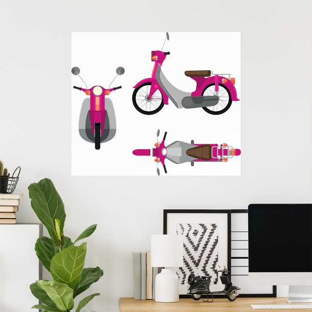 Pink Motorrad Poster (Von Creator hochgeladen)