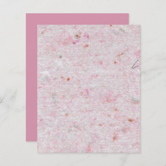 Pink Mottles Handmade Texture Scrapbook Papier (Vorne/Hinten)