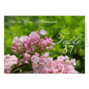 Pink Mountain Laurel Hochzeitstisch Zelt Cards