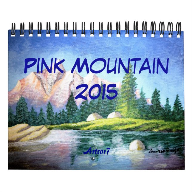 Pink Mountain Painting 2016 Calendar Kleine 2 Seit Kalender (Titelbild)