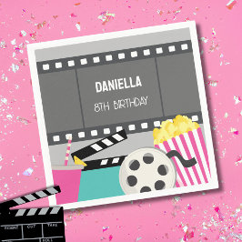 PINK MOVIE NIGHT SERVIETTE
