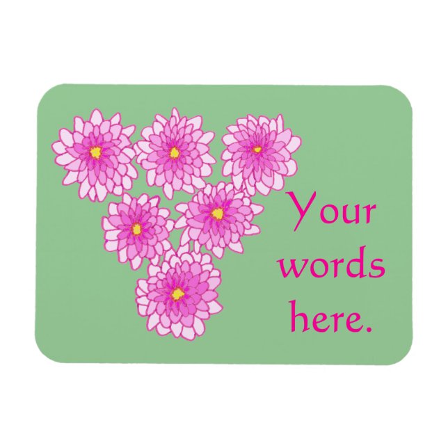 Pink Mums Blume Chrysanthemums Magnete (Horizontal)