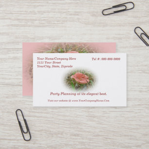 Pink Mushroom Business Card Visitenkarte