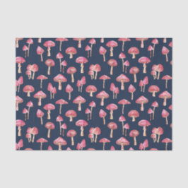 Pink Mushroom-Muster Seidenpapier
