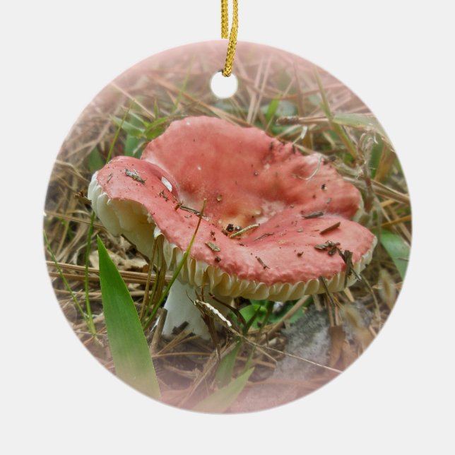 Pink Mushroom Weihnachtsschmuck (Vorne)