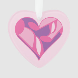 Pink Music Heart Ornament