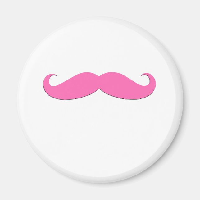 Pink Mustache Spaß Erstellen Sie Ihre eigenen Magnet (Vorne)