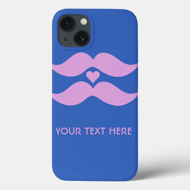 Pink Mustaches benutzerdefinierte Hüllen (Rückseite)