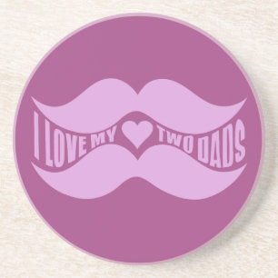 Pink Mustaches Custom Untersetzer