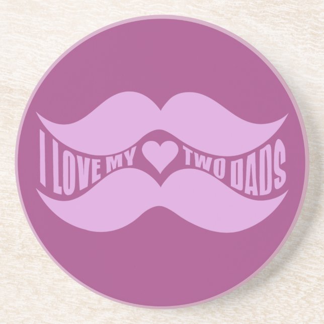Pink Mustaches Custom Untersetzer (Vorne)