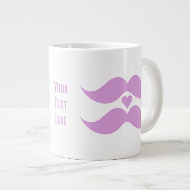 Pink Mustaches Tasse (Vorderseite Rechts)