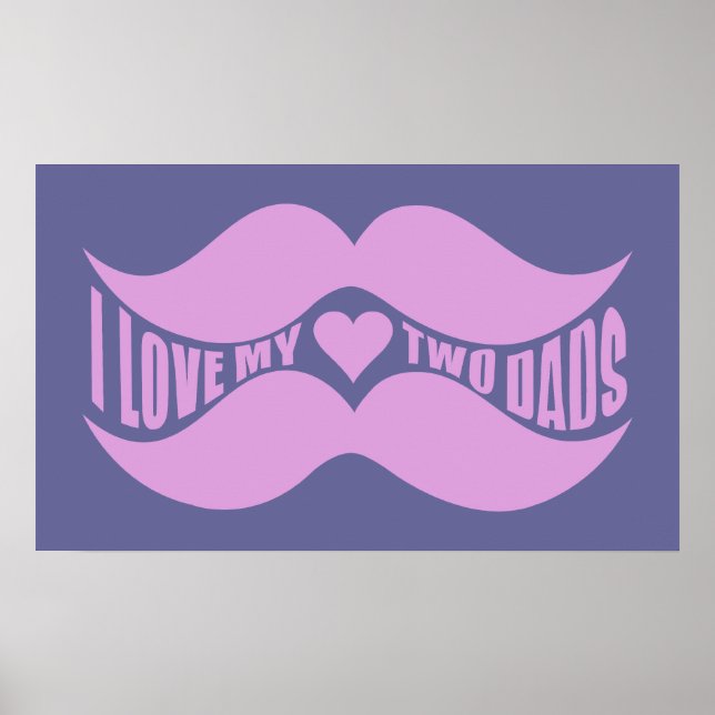 Pink Mustaches Zollposter Poster (Vorne)