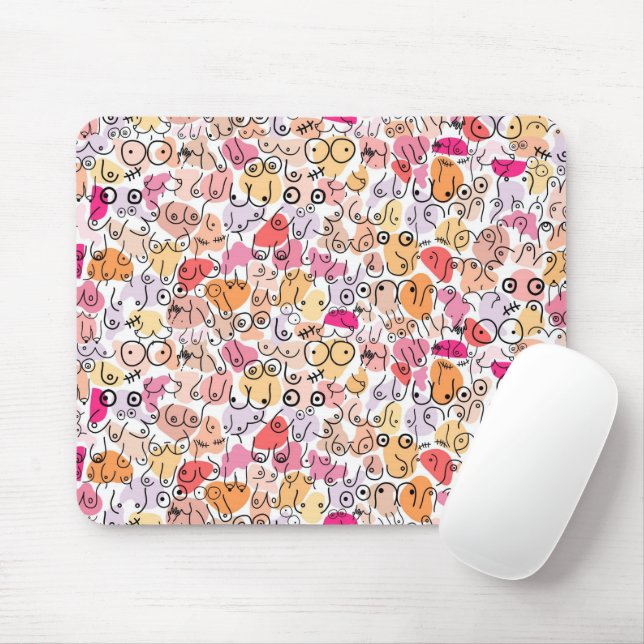 Pink-Muster Mousepad (Mit Mouse)