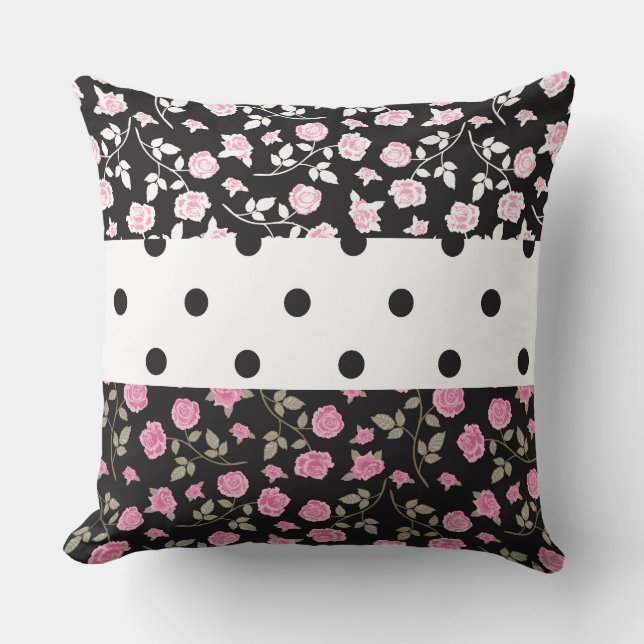 Pink-Muster "Reversible Decorative Kissen (Vorderseite)