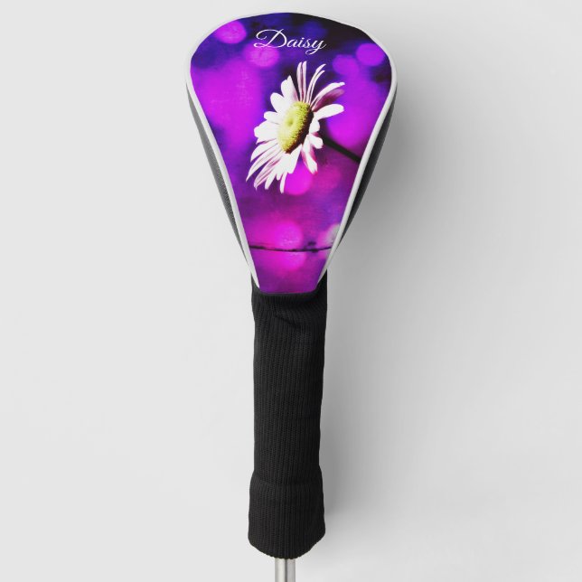 Pink N Amethyst Daisy Golf Headcover (Vorderseite)