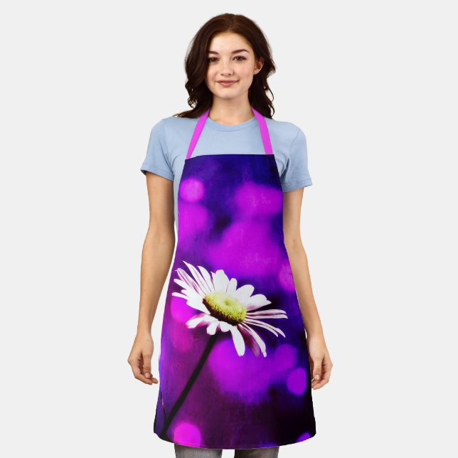 Pink N Amethyst Daisy Schürze (Getragen)