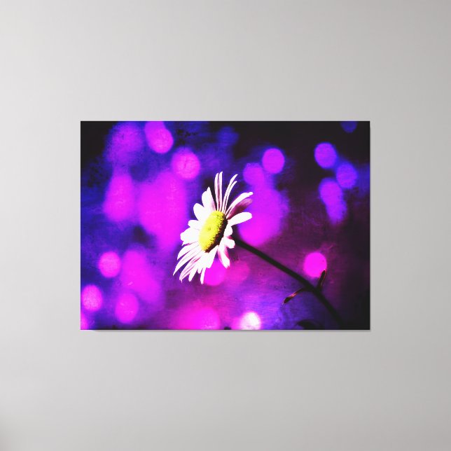 Pink N Amethyst Daisy Wrapped Canvas Leinwanddruck (Vorderseite)