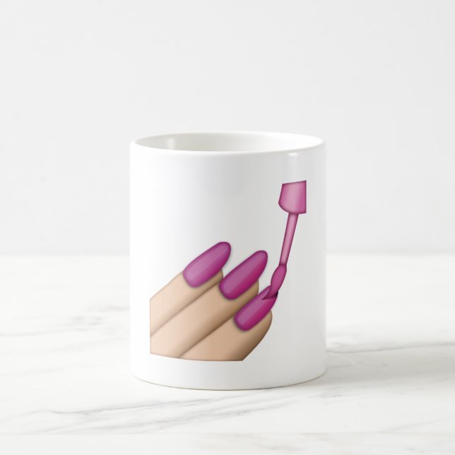 Pink Nail Polnisch - Emoji Tasse (Mittel)