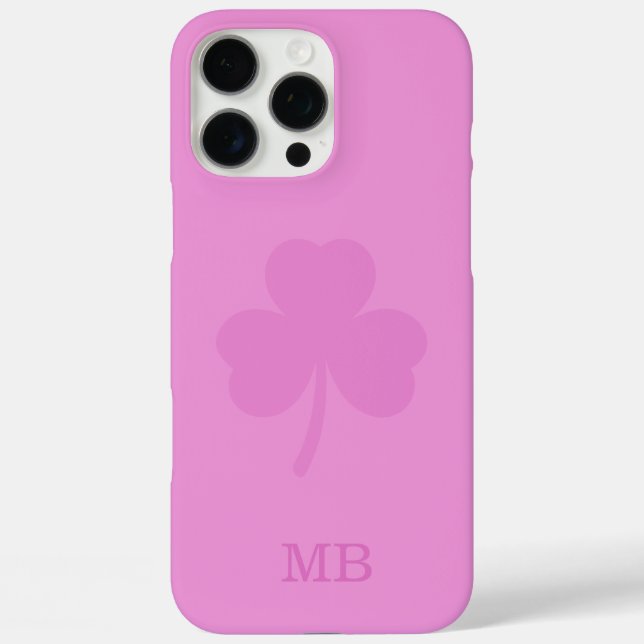 Pink Name Initials Monogramm iPhone 16 pro max Fal Case-Mate iPhone Hülle (Rückseite)