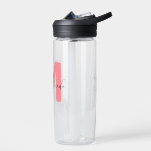 Pink, Name und erste Bachelorette Trinkflasche